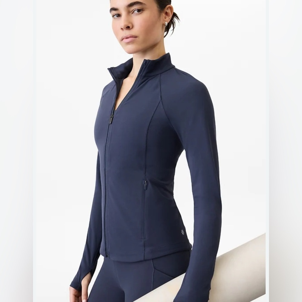 Athleta Salutation Black Full-Zip Jacket